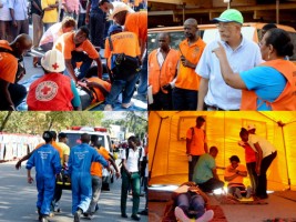 Haiti - Carnival 2015 : Simulation of clashes, of panic !