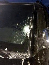 Haiti - Security : The armored car of Jean Henry Céant riddled with bullets