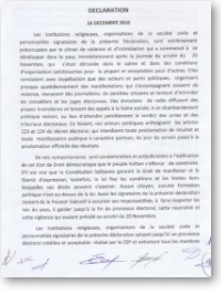 Haiti - Security : Religious and civil society institutions extremely concerned