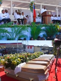 Haïti - Politique : Moïse aux funérailles collectives des victimes de l’accident des Gonaïves