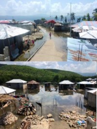Haiti - Pointe-Sable : The ground sagged at least 50cm and the coast moved 30m