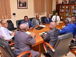 Haiti - Politic : Meeting of the Prime Minister with the members of the CSPJ