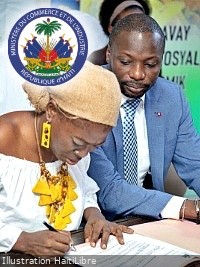 Haiti - Economy : The Minister of Commerce signs a MoU with the «Rasanbleman Madan Sara»