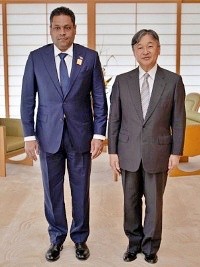 Haiti - Diplomacy : Laurent Saint Cyr met with Emperor Naruhito of Japan