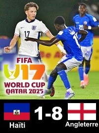 Haïti - Mondial Qatar 2025 : L’Angleterre inflige une sévère correction à Haïti [1-8]