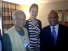 Haiti - Economy : Laurent Lamothe met Muhammad Yunus