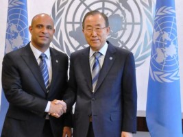 Haïti - Politique : Laurent Lamothe parle de choléra et d’élections avec Ban Ki Moon