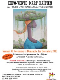 Haiti - Diaspora France : 19th edition of the exhibition-sale of Haitian art & crafts