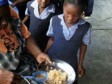 Haiti - Agriculture : At school, Haitian children, eat local products